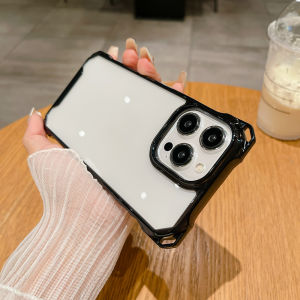 Ốp Điện Thoại Trong Suốt Chống Sốc Cao Cấp Dành Cho iPhone 17/16/15/14/13/12/11 Pro Max Air 17ProMax 16ProMax Chất Liệu TPU PC Chống Xước