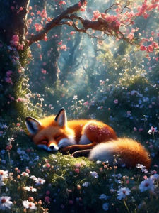 Charming Tree Fox Animal Artwork Jigsaw Puzzle 500/1000/1200/2000PCS Stress Relief Puzzle Wall Art Decor Gift