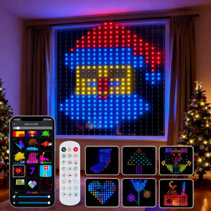 ไฟม่านอัจฉริยะ ไฟม่าน LED USB 400 ดวงพร้อมรีโมทคอนโทรลแอพ สายม่านคริสต์มาสซิงค์เพลงกลางแจ้ง