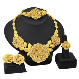 Trendy Wedding Jewelry Set Gold Sand Necklace for Women Fashionable Accessory for Dresses Performances Fresh out Alloy Pendants