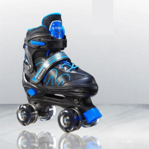 LIWAN | Flash PU Material Quad Roller Skates Set