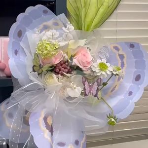 10Set/20 Lembar Kertas Buket Bunga Butterfly Wings Sayap Kupu Kupu Flower Wrapping Cellophane KB56