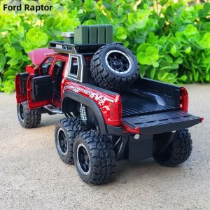 XINAOWANJU | Raptor F150 Alloy Car Model Off-Road Large Wheels Metal Shockproof Light & Sound Effects