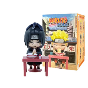 Bandai | Naruto Anime Sasuke Uchiha Naruto Kakashi Anime Figures Mini PVC model Naruto Shippuden Ramen Theme Series Blind Box Toy Gift