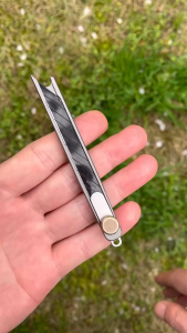 TL318 Titanium Utility Cutter EDC Box Cutter Retractable Craft Knife with 10 Spare Blades