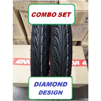 COMBO SET TYRE DIAMOND TUBELESS 80/90 70/90 17 TAYAR TIRE LC LC135 EX5 LAGENDA 110 115 WAVE SRL BUNGA MACAM MAXXIS TMAX