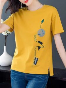 HUAXUNRAN | Fashionable Loose Short Sleeve T-shirt for Plus Size Women