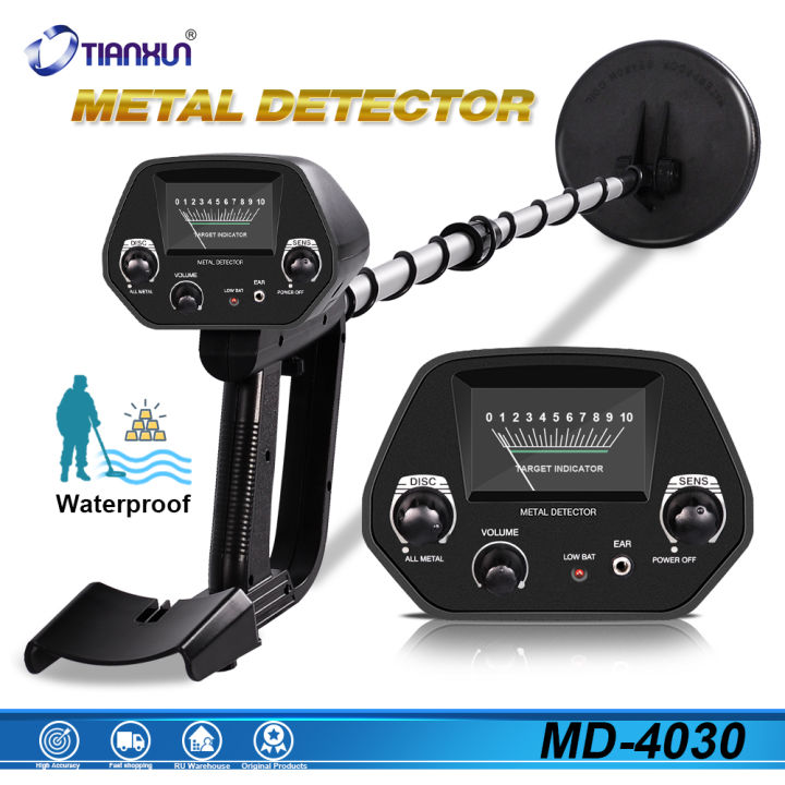 เครื่องตรวจจับโลหะใต้ดิน MD-4030เครื่องตรวจจับทองแบบพกพาเคลื่อนย้ายได้ ...