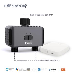 MOES | Bộ Hẹn Giờ Tưới Cây Thông Minh Bluetooth Với Chức Năng Trì Hoãn Tưới Khi Mưa 2 Chiều Bộ Điều Khiển Tưới Tự Động Lập Trình Được Cho Hệ Thống Tự Động Hóa Nhà Cửa