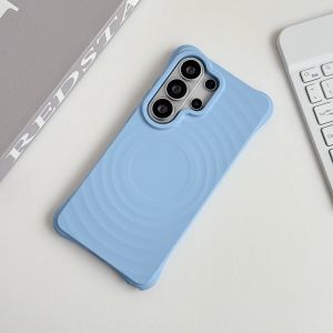szhaiyu | Magnetic Soft Water Ripple Silicone Phone Case For Samsung Galaxy S26 S25 S24 S23 Ultra Plus For Wireless Charging Back Cover