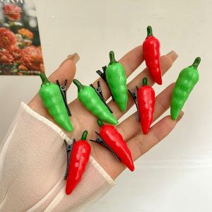 Creative Red Pepper Duckbill Hair Clip Fun Quirky Hair Accessories Student Side Bangs Hair Card Stylish Hair Decorations