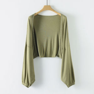 Miiow | Cat Woman Light Thin Ice Silk Batwing Sleeve Sun Protection Open Cardigan Summer New Style Short Length Cool Drapey Air Conditioner Shirt Shawl Cover Up