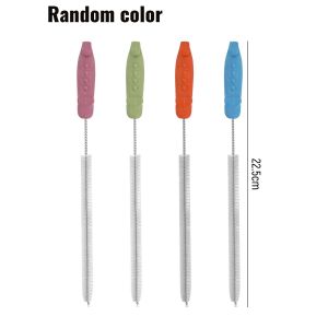 1/5Pcs Drinking Straw Cleaning Brush Baby Bottle Straw Tube Pipe Cleaner Home Nylon Stainless Steel Long Handle Cleaning Brush