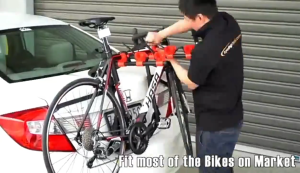 Adjustable 3-Bike Carrier Rack for Car Trunk - Portable & Foldable Bike Storage Accessory