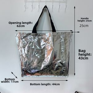 Large Capacity Waterproof Environmental Protection Bag Woven Moving Storage Bag Single Shoulder Outdoor Handbag Shopping Bag