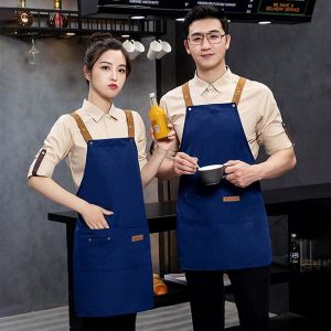 Celemek Masak Anti Air Apron Barista Kedai Cafe Waiters Kerja Barbershop Bartender Kasir