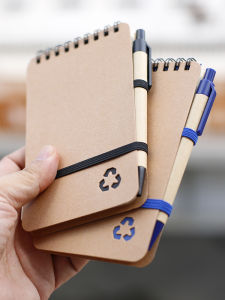 Export Order! Coil Notebook Notepad 70 Pages with Ballpoint Pen - Handy Temporary Notebook
