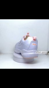 FIURI - Ando - JESSLYN 33-40 Putih Peach - Sepatu Kets Wanita - Sepatu Sneakers Wanita - Sepatu Olahraga Sport Wanita - Sepatu Casual - Sepatu Jogging Lari Fitness Gym Senam Wanita- Sepatu Sekolah Bertali SD SMP SMA