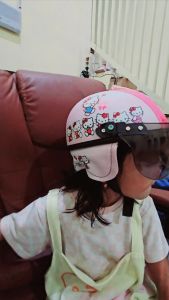 Broico Helm Anak Chip/retro/sincan lucu usia 1 - 4 tahun Motif COKLAT HITAM