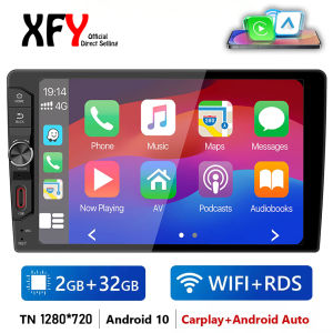 XFY Android15 Universal 7/9/10 inch Car Stereo CarPlay Car Radio Android Auto GPS Multimedia Player 2 DIN Player QLED Screen BT