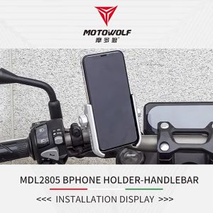 MOTOWOLF MDL2805B - ที่จับมือถือ ที่จับโทรศัพท์สำหรับมอเตอร์ไซค์ทุกรุ่น และ ชุดเสริม Forza 350