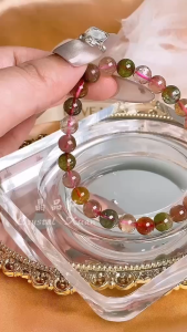 [现货] 7mm 冰种糖果碧玺手串｜旺人缘 × 招好运 × 提升愉悦感｜Icy Candy Tourmaline Bracelet 7mm｜Charm • Luck • Joy