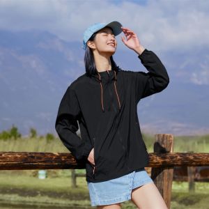 Miiow | Cat Person Ice Sensation Outdoor UV Protection Clothing Loose Fit Hooded Mens Jacket Breathable Summer Sun Protection Outerwear