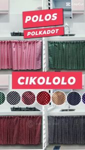 Gorden Kolong Dapur Polos Polkadot