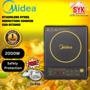 SYK Midea C20-RT2002 Induction Cooker Stainless Steel Electric Kitchen Stove Dapur Gas Periuk Elektrik