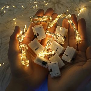 50/20/10 PCS LED Fairy Lights 3AA Battery Operated Copper Wire Light Garland For Christmas Wedding Party Decoration String Light