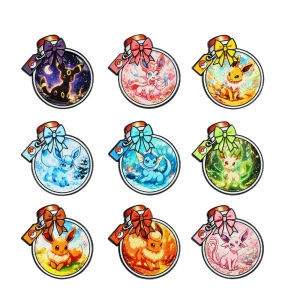 Pokemon Eeveelution Bottle Enamel Pins 9 Styles Umbreon Sylveon Metal Brooch Lapel Badge Backpack Decor Collectible Fans Gift
