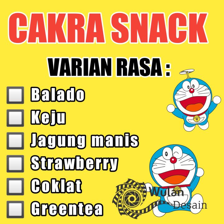 Jasa Desain Dan Cetak Stiker Label Produk Khusus Snack Bentuk Kotak