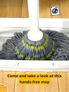 OUTDOORMORE Spin Mop Self Wringing Mop for Household Cleaning 360 Degree Easy Spin Map