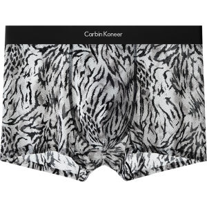 CarbinKoneer | กางเกงชั้นในชายผ้าไหมน้ำแข็ง CarbinKoneer ไร้ตะเข็บ ทรงสี่เหลี่ยม เซ็กซี่ สัมผัสกับขนเสือดาว ระบายอากาศได้ดี 2025 รุ่นใหม่