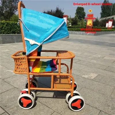 Rattan Look Lightweight Baby Stroller