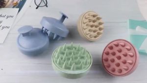 Silicone Shampoo Brush Head Scalp Massage Comb Hair Washing Comb Body Massage Brush Bath Shower Brush Multifunctional Salon Hairdressing Tool