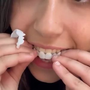 (การรับประกันตลอดอายุการใช้งาน) 1ชิ้นฟันปลอมปกบนฟันล่างฟันซิลิโคนฟันปลอมความงามเครื่องมือดูแลเครื่องสำอางฟันปลอมเครื่องมือฟันสติกเกอร์