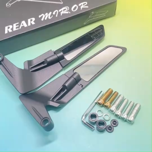 กระจกวิง กระจกมองข้างมอเตอร์ไซค์ใส่ได้ทุกรุ่นCNCอะลูมิเนียมปรับหมุนได้+พร้อมมสกรู8/10MMส่งจากกรุงเทพ