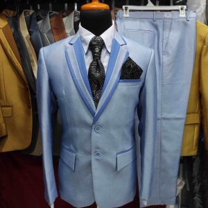 1 stel jas semi woll kilap jas wedding jas nikah jas pernikahan jas kawin jas akat nikah jas pengantin jas manten jas pirwed jas almamater jas blezer jas wisuda jas slim fit jas model baru jas murah jas model korean jas baby blue Jas Frozen