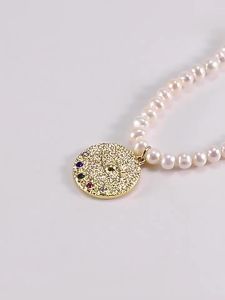 WYK | Evil Eye Pearl Necklace Women High-end