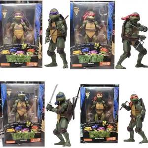 NECA  Ninja Turtle Hand Office  1990 Movie Version  TMNT  Special edition  7 Movable Pup Model-Inch Ornaments