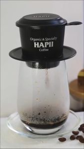 Hapii Coffee - Cà Phê Hữu Cơ Robusta Hộp 250G - Nguyên Hạt và Xay Sẵn