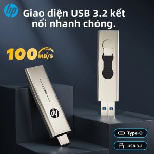 Ổ Đĩa Flash USB 3.0 Kim Loại HP 256GB Type-C 2 Trong 1 Tốc Độ Cao Hỗ Trợ OTG Dung Lượng 128GB 64GB Dùng Cho Điện Thoại Và Máy Tính