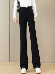 Thickened Fleece Corduroy Bell Bottom Pants Womens Autumn Winter High Waist Slimming Loose Warm Casual Bell Pants