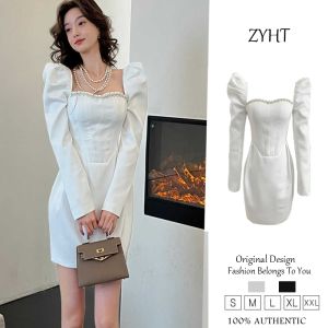 Zyht của phụ nữ ăn mặc Đầm đen Đầm ôm Đầm công sở váy công sở lxury Dresses ĐẦM CƯỚI tham dự trang phục váy dự tiệc Váy dạ hội 9413