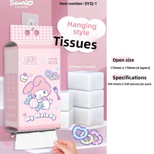 Cute Family Hanging 4-Ply Large Convenient Household Tissue