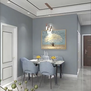 Light luxury wall art decor painting entrance mural diningroom corridor hanging painting framed