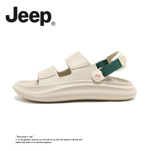 Jeep Mens Summer Casual Sports Sandals Outdoor Waterproof Slip-resistant Beach Shoes Breathable Flat Heel Color Block Design