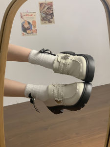 White Mary Jane Flat Shoes Womens Loafers Thick Bottom Spring Autumn New Style Small Leather Shoes JK Skirt Matching