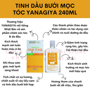 Tinh dầu bưởi Hair Tonic Yanagiya Citrus kích thích tóc phục hồi chân tóc 240ml Nhật